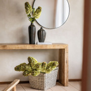 Vintage Cone Hydrangea Stem – White and Green 